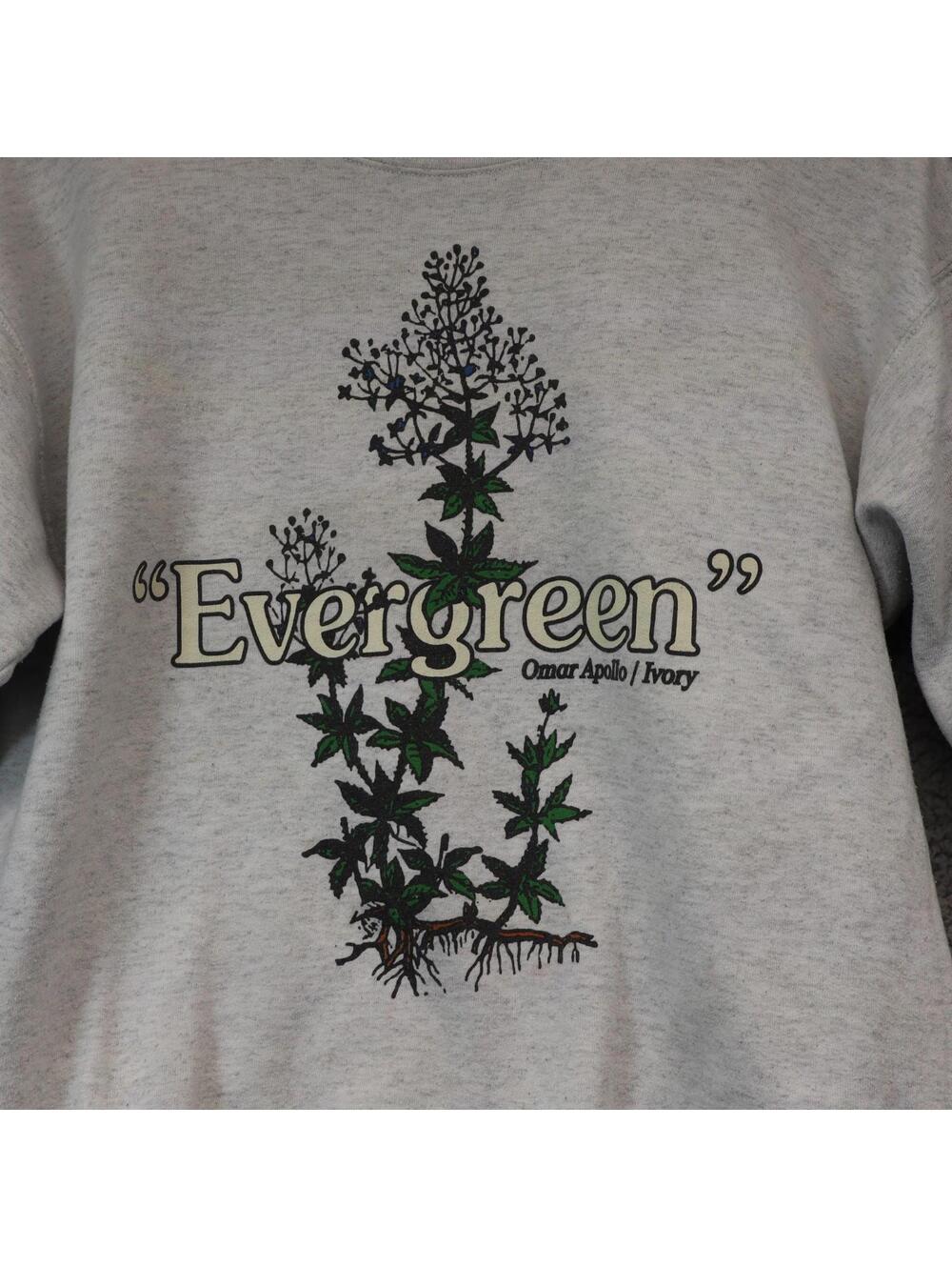 Omar Apollo Ivory Evergreen Sweatshirt Merch Tour Vtg Small
